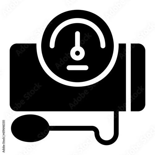 blood pressure meter glyph icon