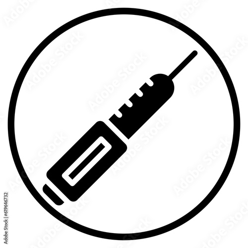 insulin glyph icon