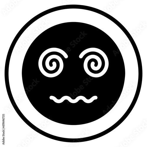 Dizziness glyph icon
