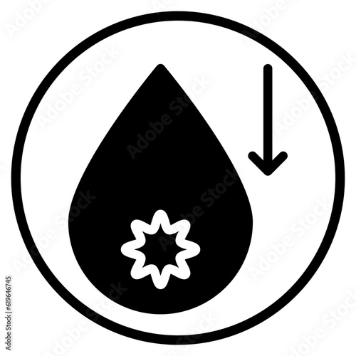 hypoglycemia glyph icon