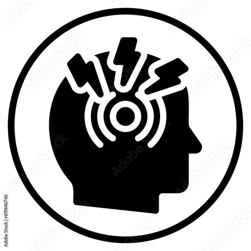 headache glyph icon