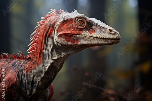  Close-Up of Qianzhousaurus, Natural light, Generative AI © Giantdesign