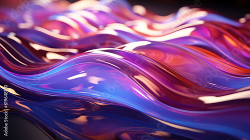 Luminous Illusions: Holographic Neon Fluid Waves in 3D. Generative AI