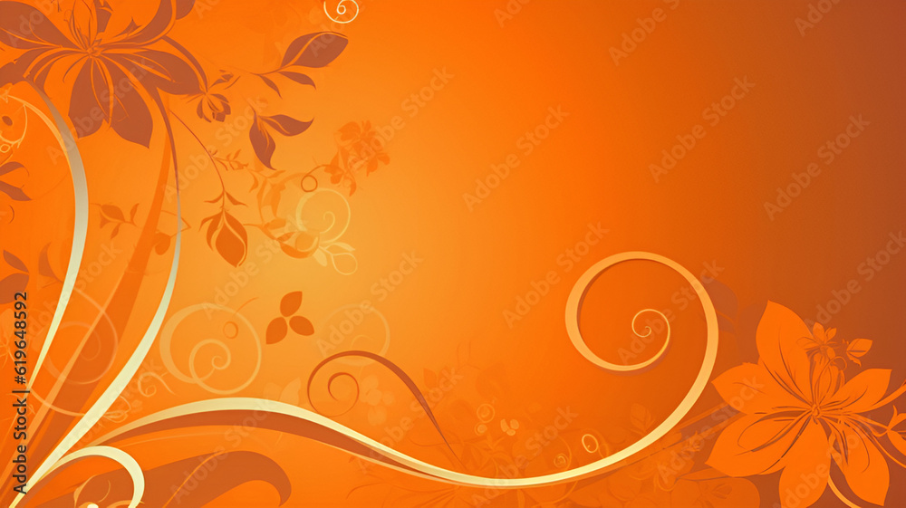 Orange Flower Wallpaper images | Generative AI