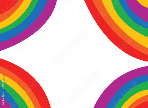 Abstract rainbow background with LGBT rainbow Flags and hearts. Celebrating gay people rights. Same-sex love. Pride. Vector Illustration For Business Banner, Poster, Flyer, Card, Cover