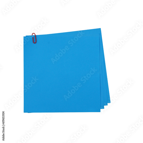 Blue Paper with Clip Cutout 