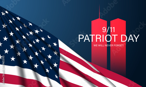 Patriot Day September 11th background vector illustration