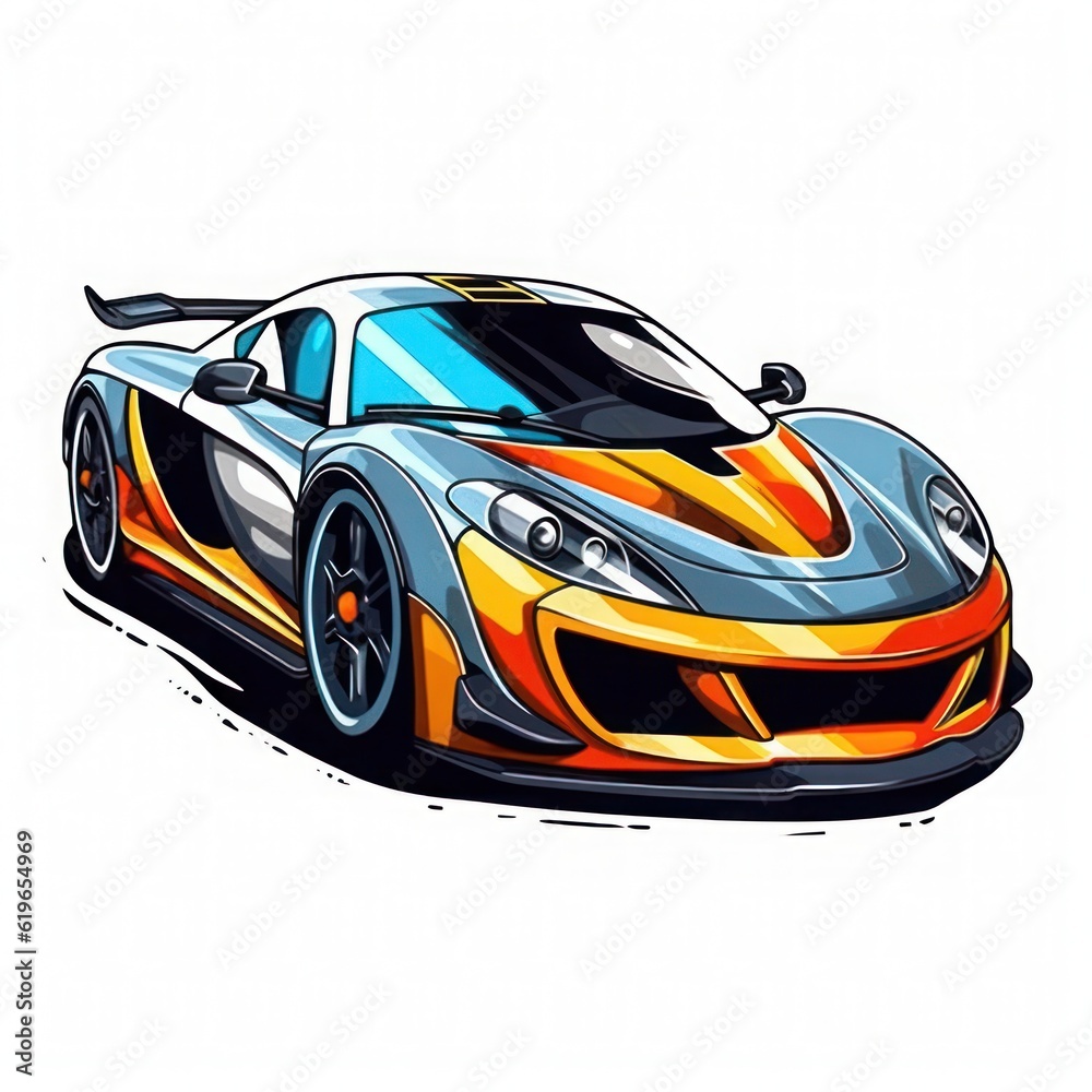 Abstract sport car painting for wallpaper