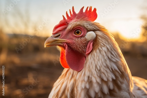 Photograph Of Chicken Natural Light, Generative AI