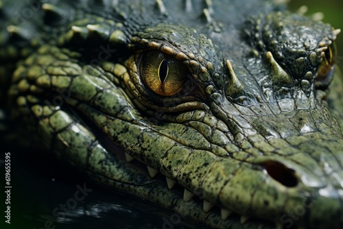 Photograph Of Crocodile Natural Light  Generative AI 