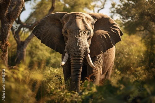 Photograph Of Elephant Natural Light, Generative AI © Shooting Star Std