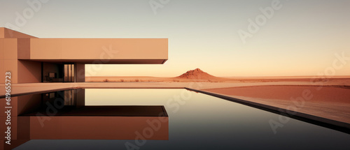 3d render of a modern building