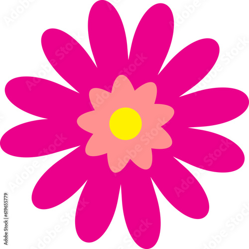 Flower. Flower Icon. Flower Illustration. Cute Flower. Flower Isolated on White Background. Vector illustration. Elements for design.