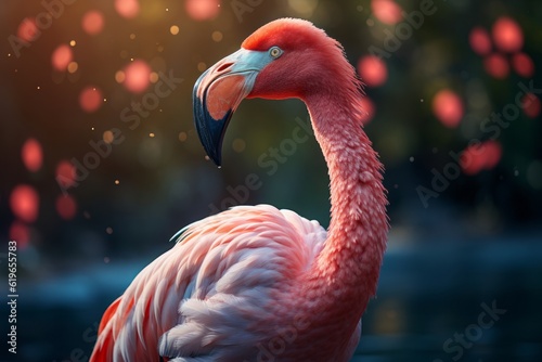Photograph Of Flamingo Natural Light, Generative AI