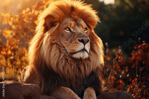 Photograph Of Lion Natural Light  Generative AI