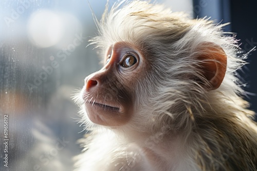 Photograph Of Monkey Natural Light, Generative AI.