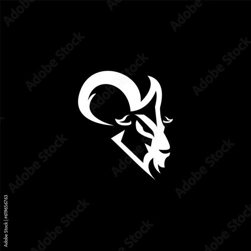 Goat head logo icon design vector