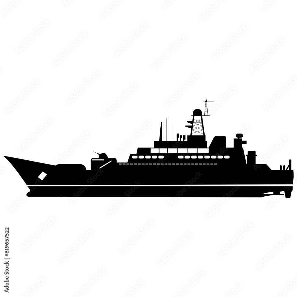 Obraz premium battleship silhouette