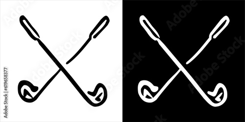 Illustration vector graphics of golf bat icon