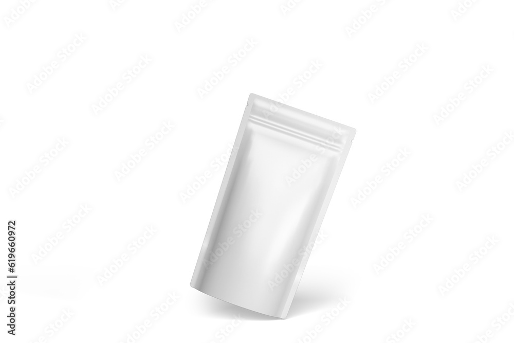 White pouch bag with realistic shadow for mockup. 3d rendering White pouch bag with realistic shadow for mockup. 3d rendering