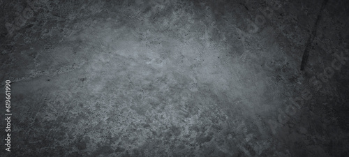 Black dark black grunge textured concrete stone wall background, High Resolution on Cement and Concrete texture, Panoramic wide banner format background with copy space.