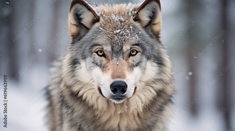 wolf in winter