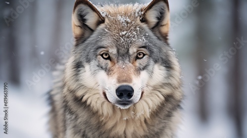 wolf in winter © James