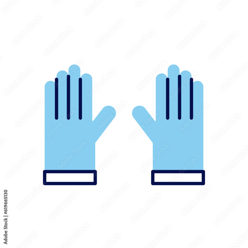 Gloves Related Vector Icon. Gloves sign. Isolated on White Background Gloves Related Vector Icon. Gloves sign. Isolated on White Background