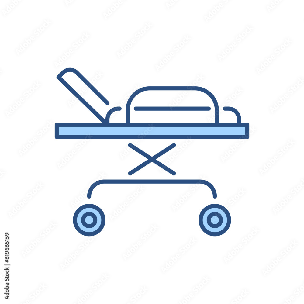 Hospital bed related vector icon. Hospital bed sign. Isolated on white background. Editable vector illustration Hospital bed related vector icon. Hospital bed sign. Isolated on white background. Editable vector illustration