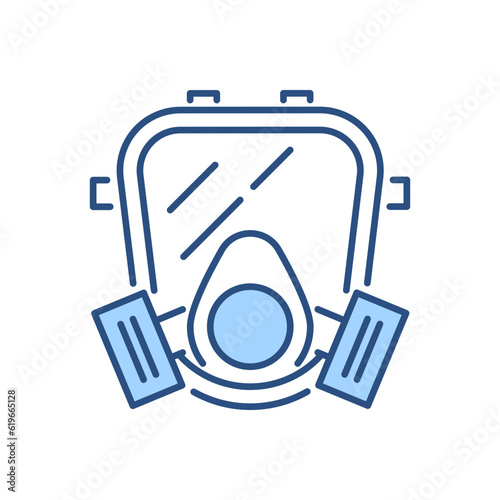 Gas mask related vector icon. Gas mask sign. Isolated on white background. Editable vector illustration