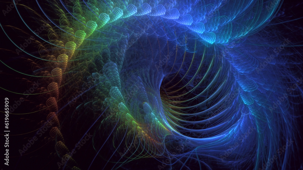 Obraz premium 3D rendering abstract technology fractal background