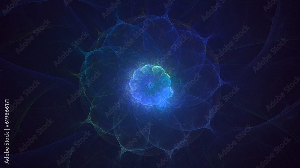 Obraz premium 3D rendering abstract circle light background