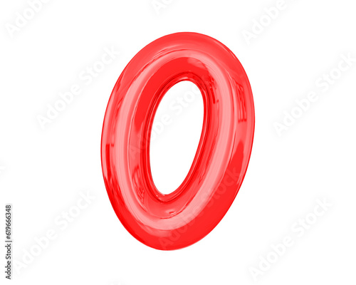 Letter O Balloons Red