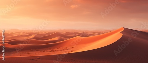 Sahara nature banner, desert.