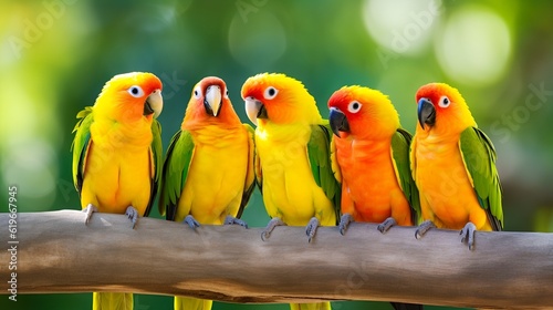 Tablou canvas pair of parrots