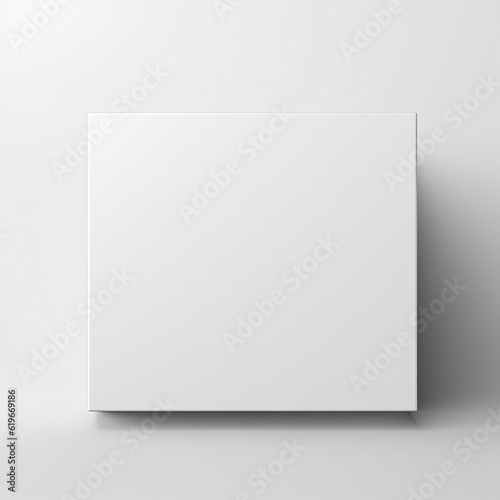 Blank white box mokcup packaging isolated on white gray background