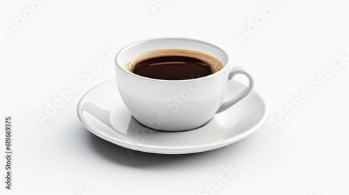 coffee cup beans splash on white background © stocker