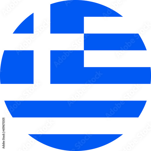 round Greek flag of Greece (ID: 619670301)