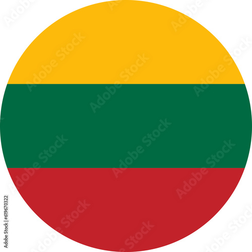 round Lithuanian flag of Lithuania (ID: 619670322)
