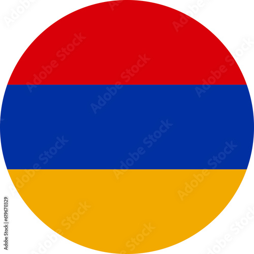 round Armenian flag of Armenia