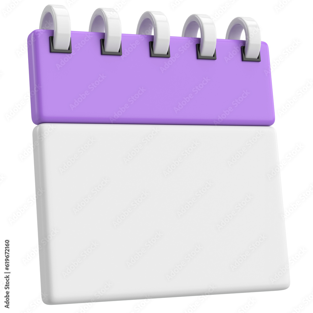 Empty calendar. 3D calendar. 3D illustration. Empty calendar. 3D calendar. 3D illustration.