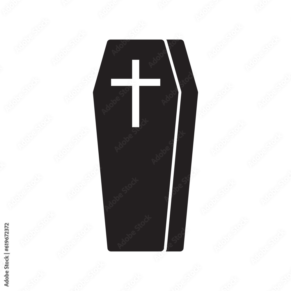 Obraz premium coffin icon vector