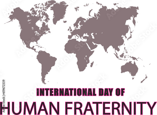 map of the world with the words about human fraternity 