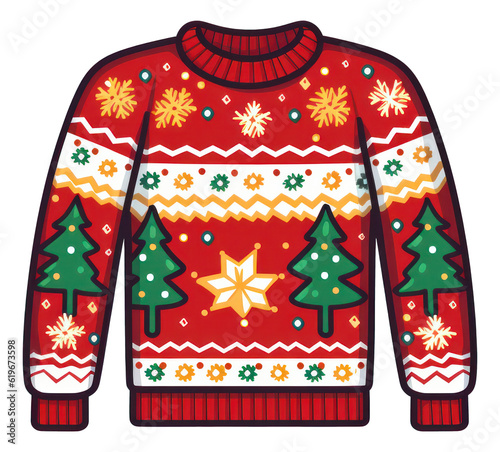 Christmas winter warm sweater. isolated illustration