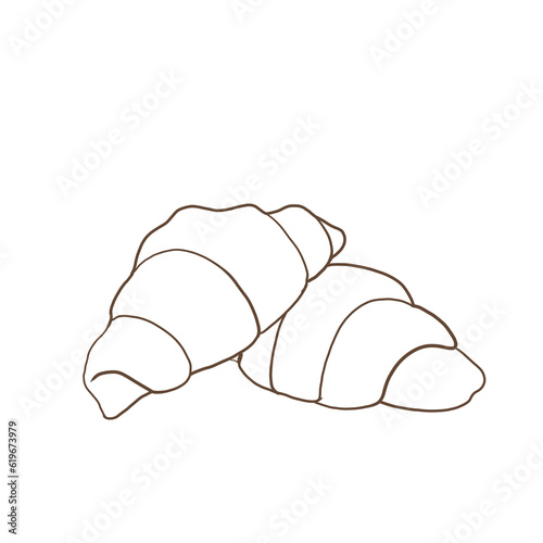 croissant isolated on white background
