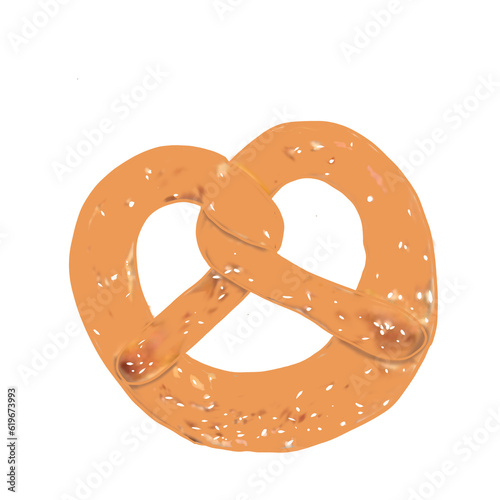 pretzels isolated on white background