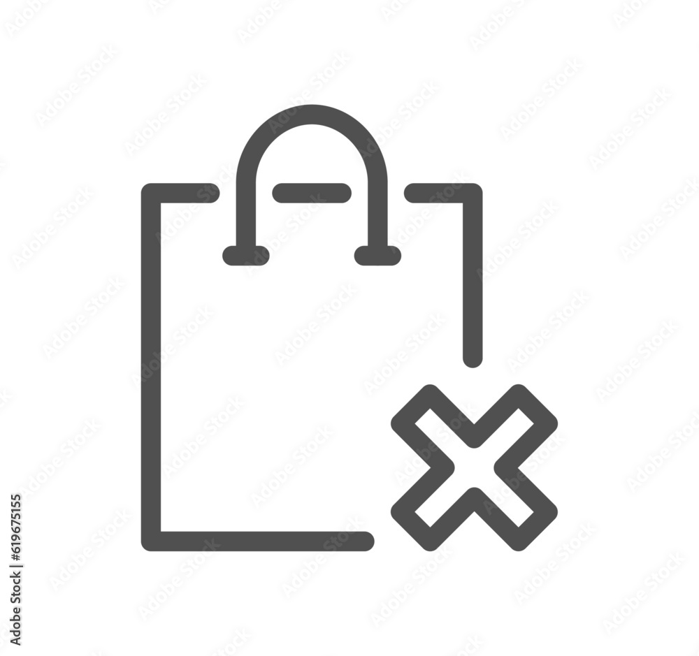 Shopping bag related icon outline and linear vector. Shopping bag related icon outline and linear vector.