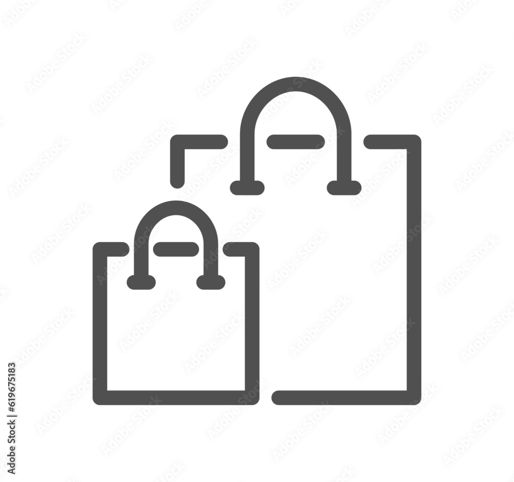 Shopping bag related icon outline and linear vector. Shopping bag related icon outline and linear vector.