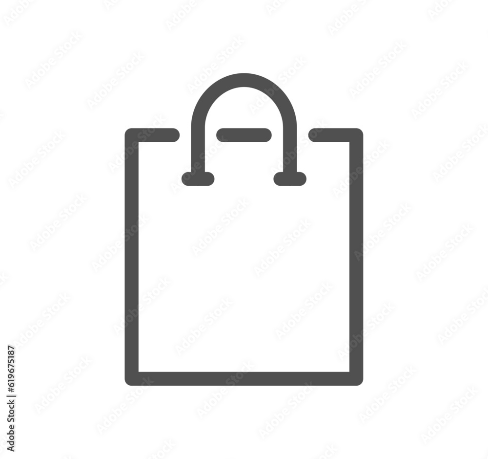 Shopping bag related icon outline and linear vector. Shopping bag related icon outline and linear vector.