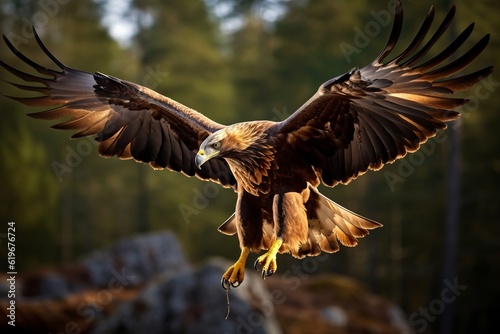 Golden Eagle in flight.  © Denis
